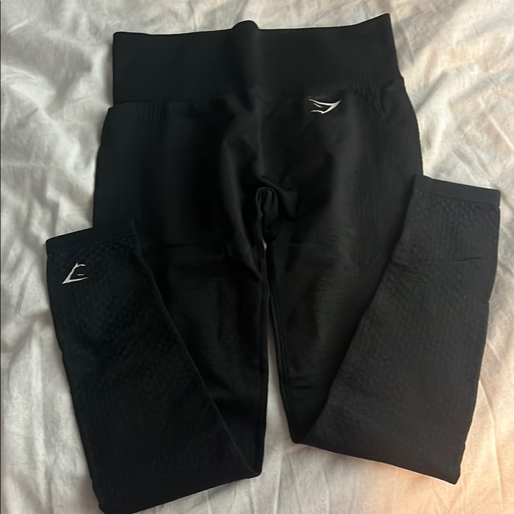 Black gymshark leggings vital seamless size small